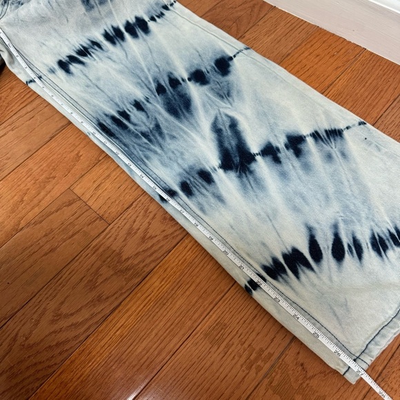 BDG Bleached High & Wide Jeans Cream Blue Tie Dye size 27 - Picture 13 of 14